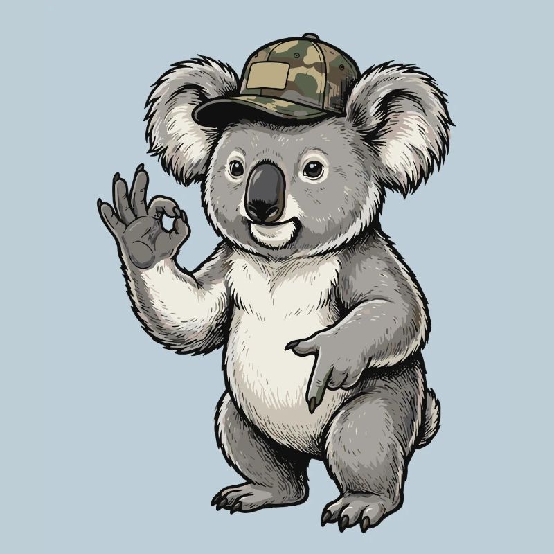 Koala im Tarnhut