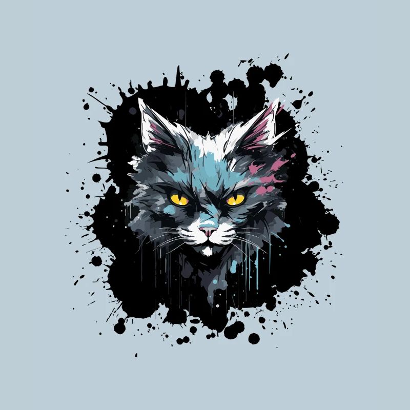 Tête de chat néon Splash