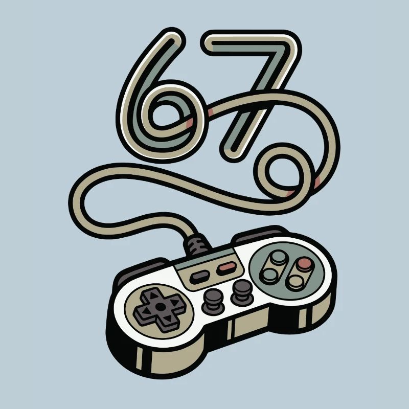 Retro Neon Controller Art 67