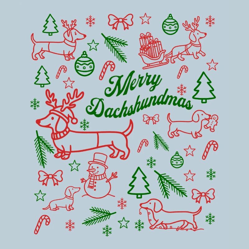 Patron de Noël teckel