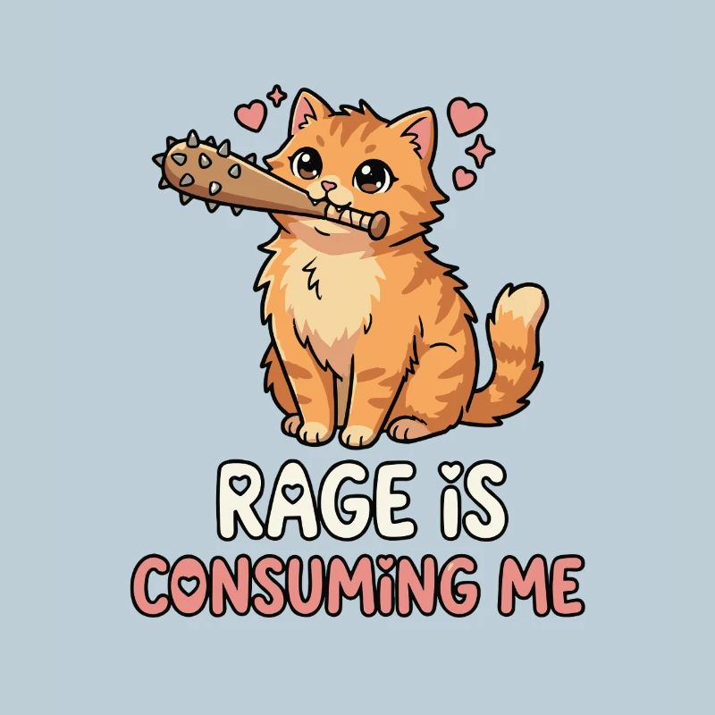 Rage Is Consuming Me Cute Cat Meme