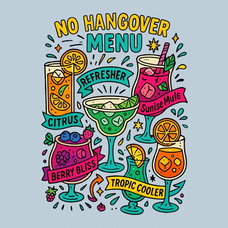 Pas de menu hangar, carte mocktail