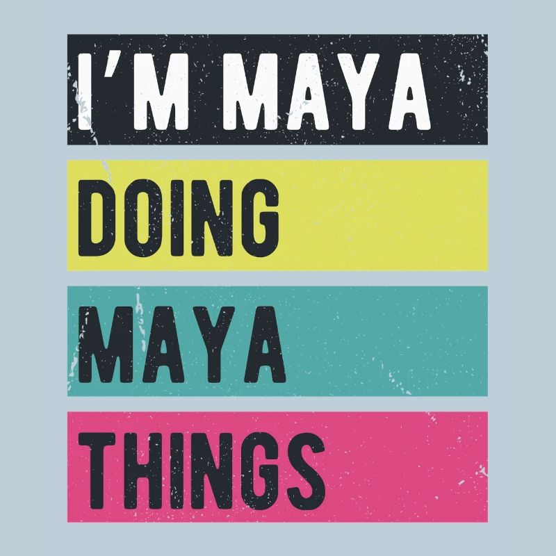Ich bin Maya und mache Maya-Dinge Retro-Farben