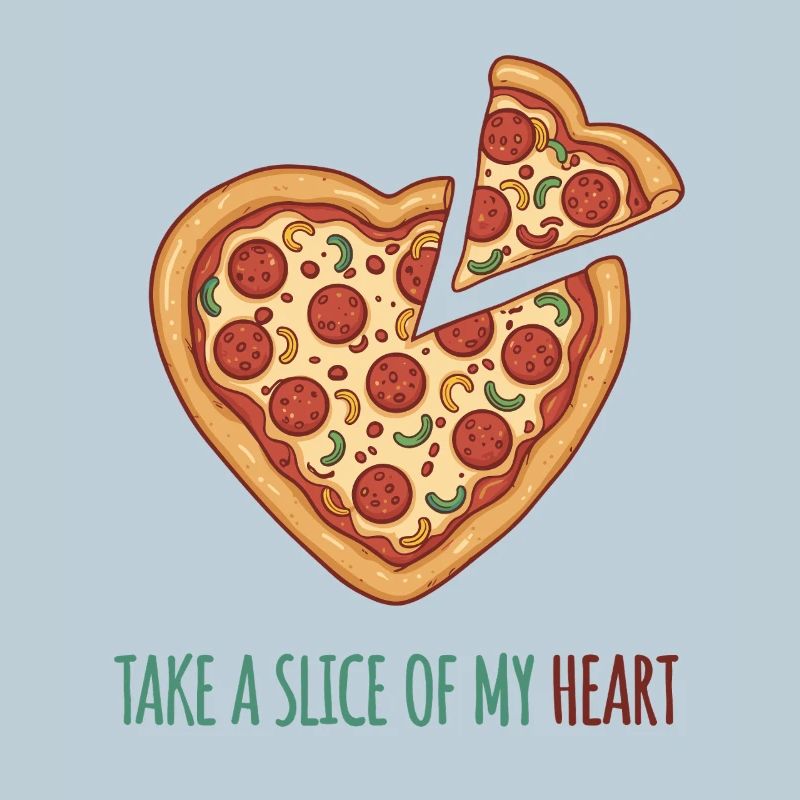 Prends une part de mon cœur – Pizza Herz Design