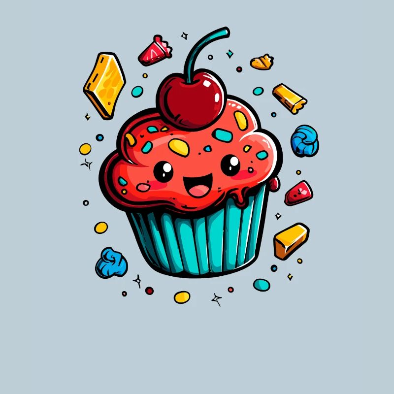 Kawaii Cupcake Cherry Icing