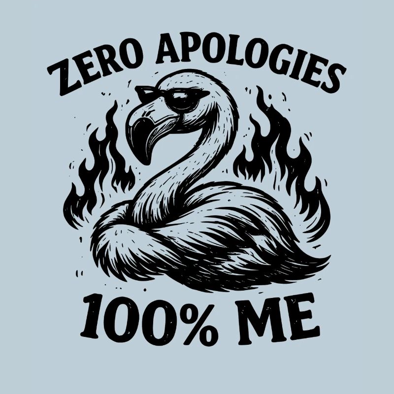 Zéro excuse 100 % Moi Flamingo Drôle Sassy