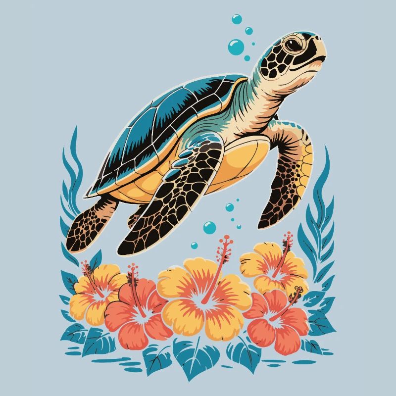 Sea Turtle Ocean Addict Design