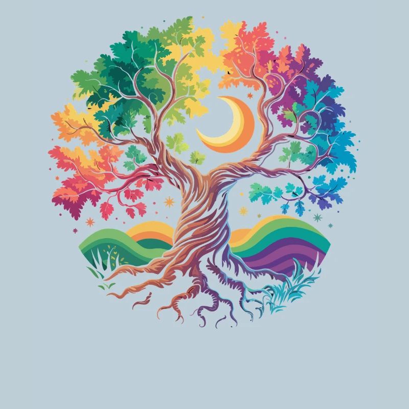 Rainbow Tree Moon Magic
