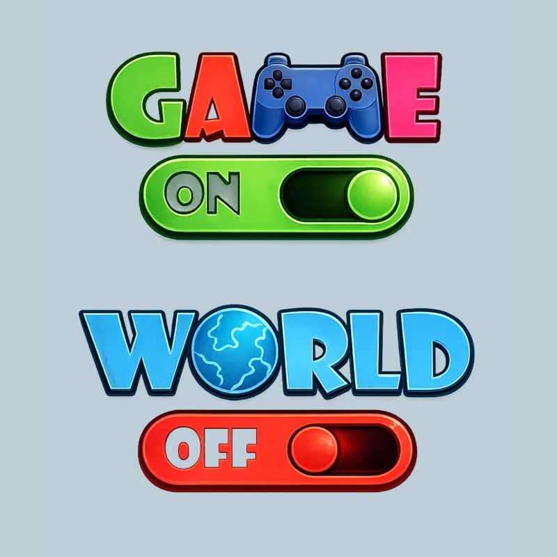Game On – World Off | Gamer design with controller