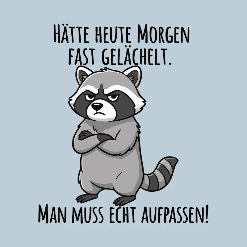 Almost Smiled – Grumpy Raccoon Morning Grouch