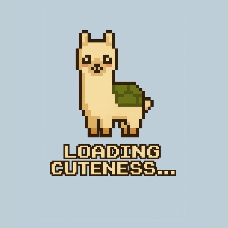 Pixel-Lama: Laden der Niedlichkeit