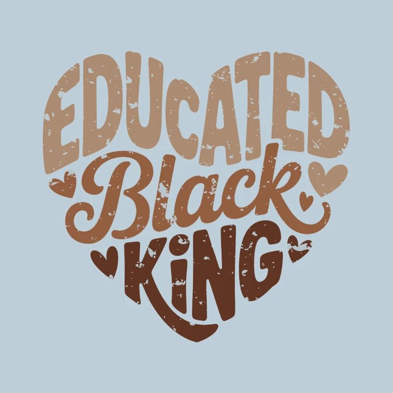 Gebildeter Schwarzer König | Afro-Pride-Zitat | Schwarz