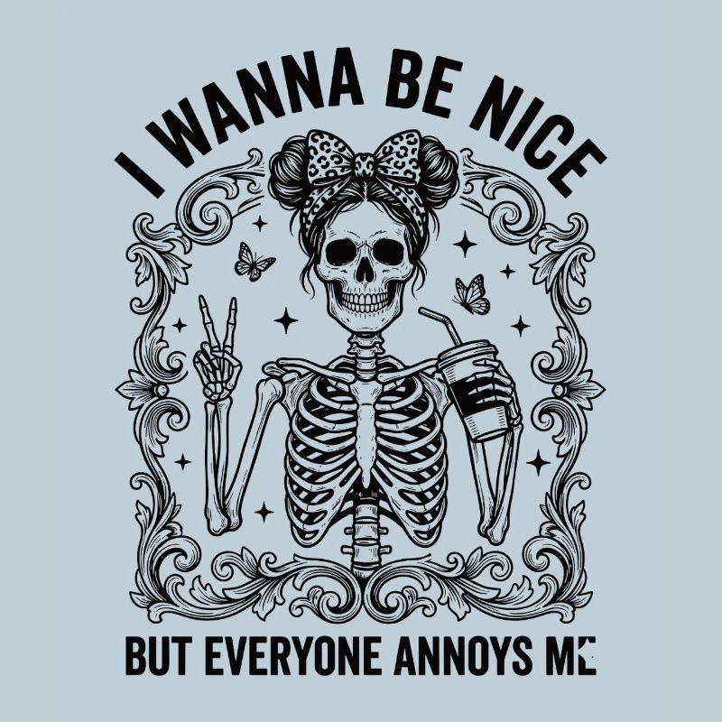 Real Irony Skeleton Humor Statement