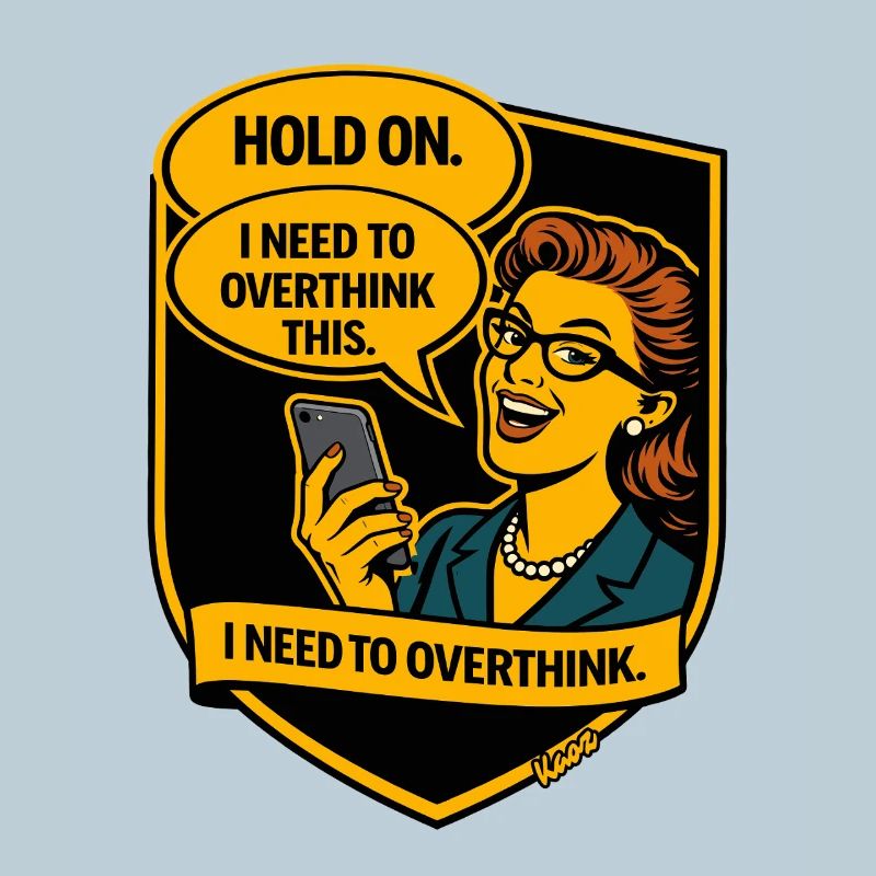 Retro Comic Rethinking - Overthinker