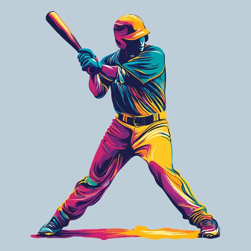 Battoir de baseball à explosion de couleur
