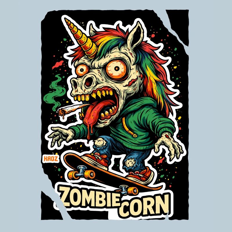 ZombieCorn Einhorn Zombie Skateboard