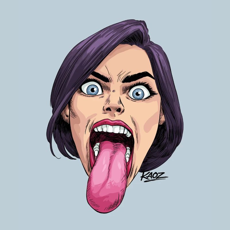 Tongue Out: Comic Expression