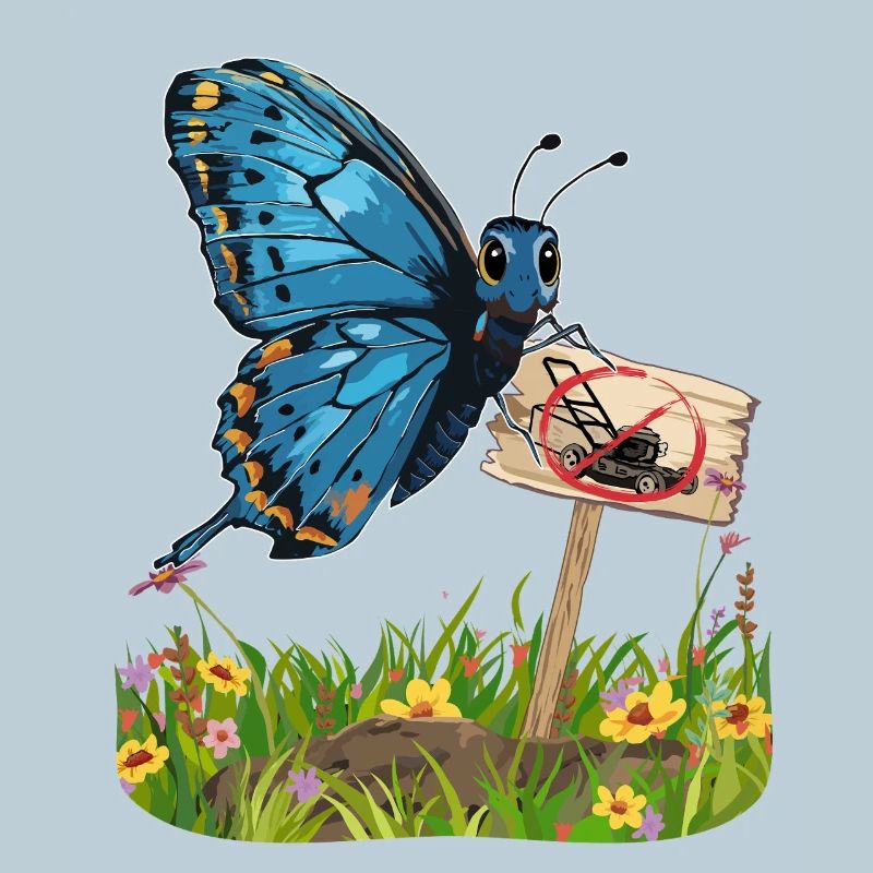 Papillon avec un signe pour plus de défi nature