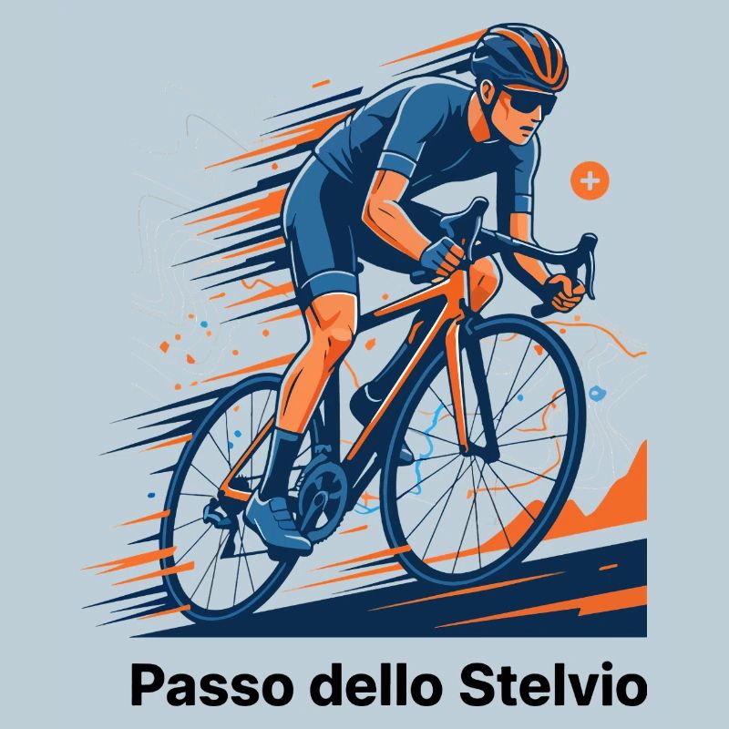 Passo Dello Stelvio Cyclist Sprint Neon Motion