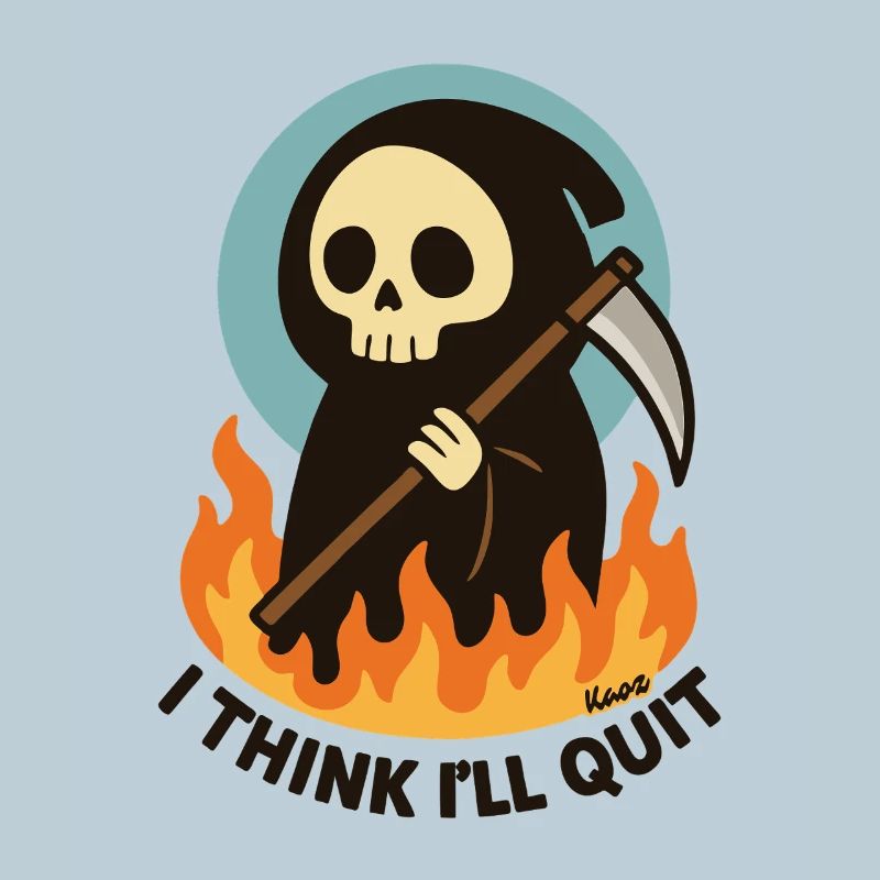 Grim Reaper in Flames Quit Text