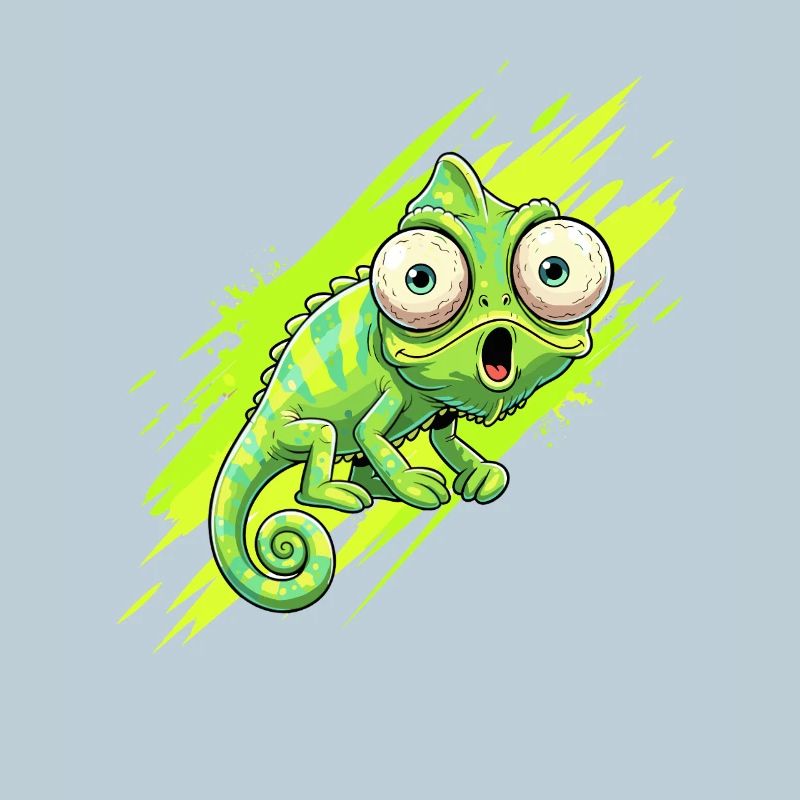 Éclaboussure caméléon néon