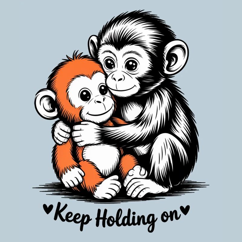 Hugging Monkey Duo