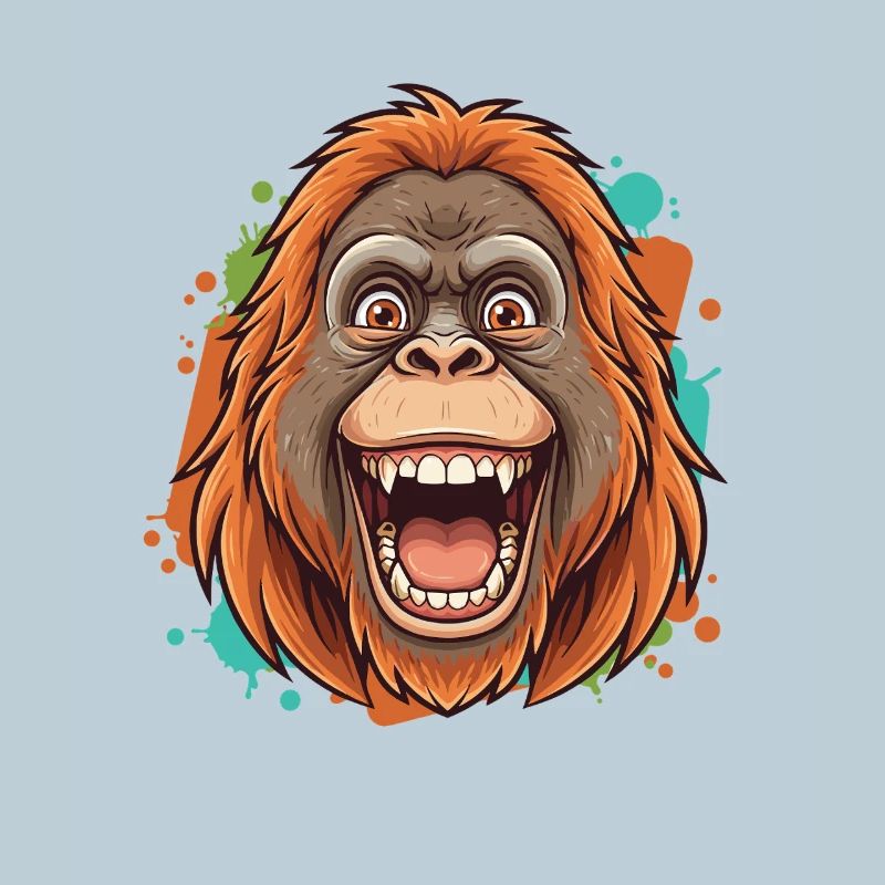 Lachender Orang-Utan Comic