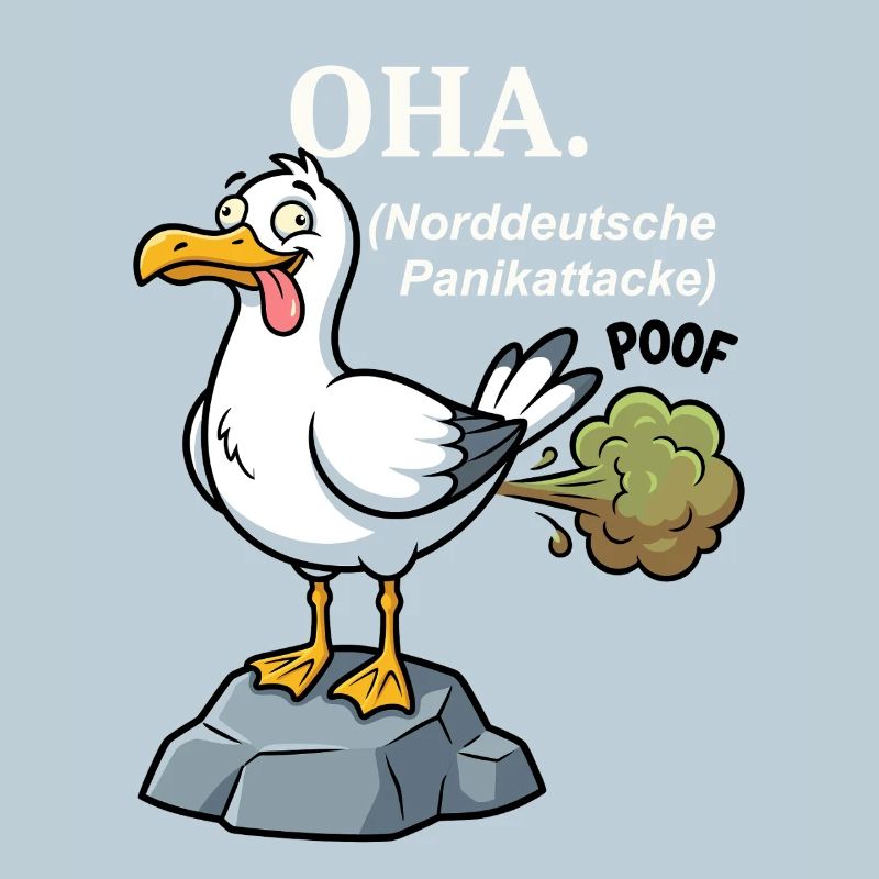 Norddeutscher Humor Spruch Möwe OHA.