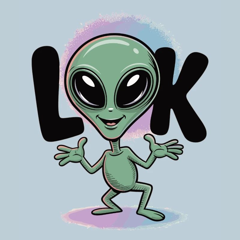Alien T-Shirt Comic Space Look