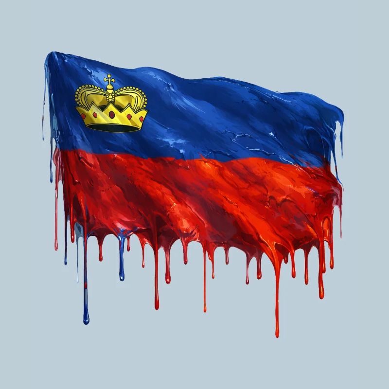 Couleurs colorées du drapeau du Liechtenstein