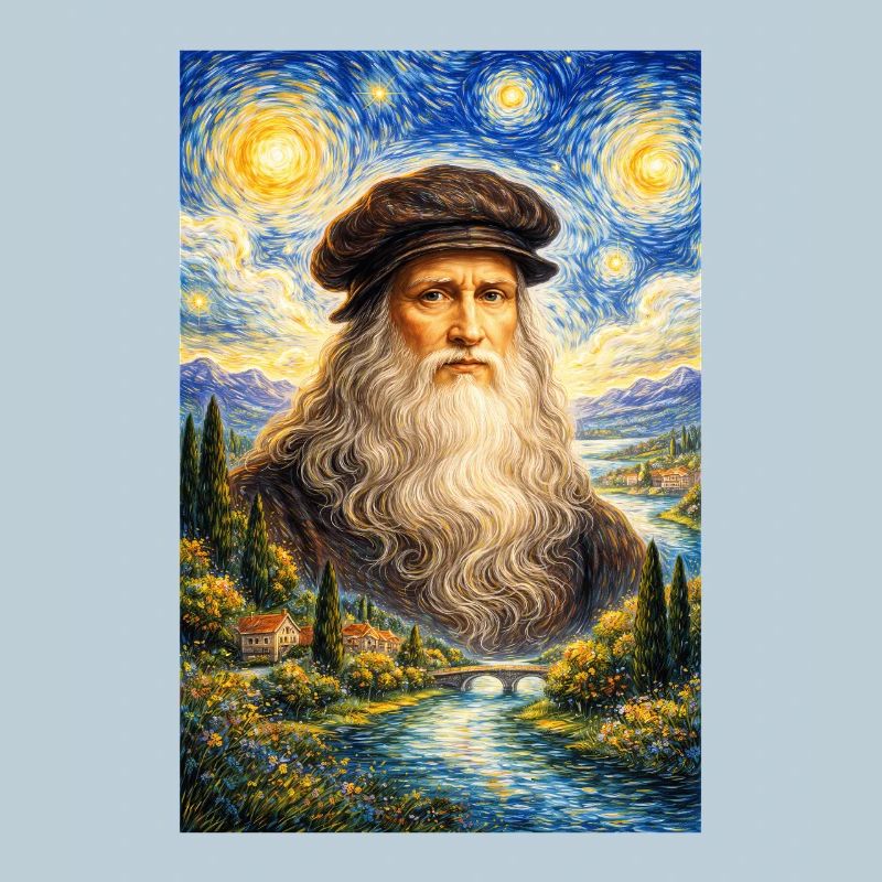 Leonardo da Vinci Starry Night
