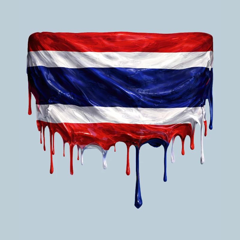 Drapeau taïwanais dégoulinant