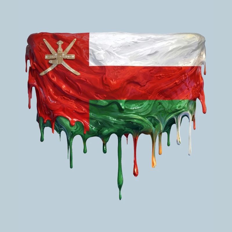 Drapeau d’Oman Couleur colorée