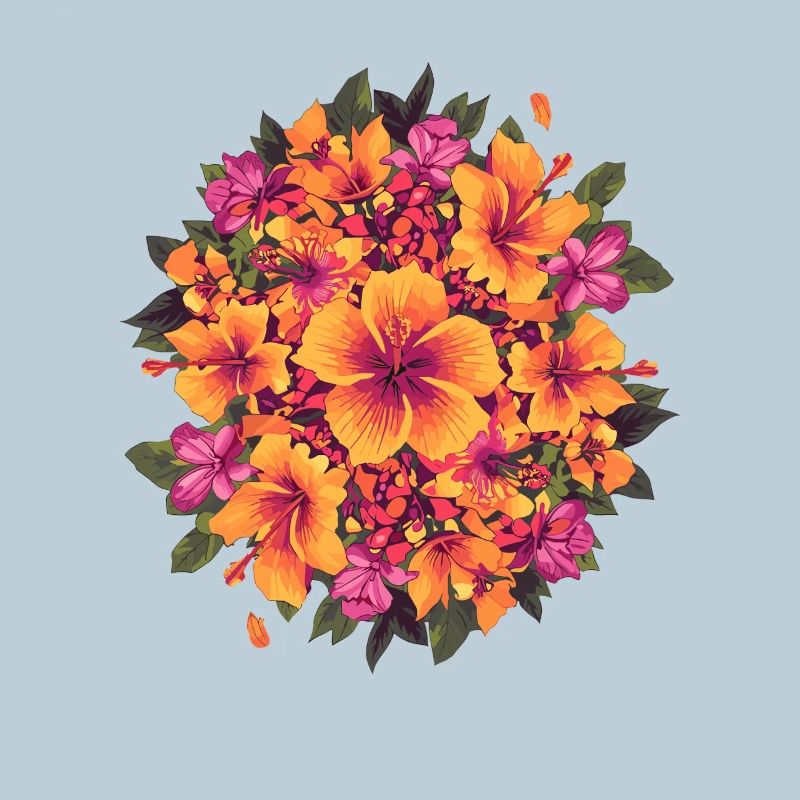 Tropical Hibiscus Circle