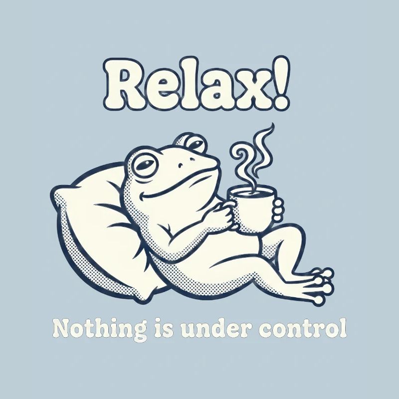 Relaxed frog: Nothing is under control