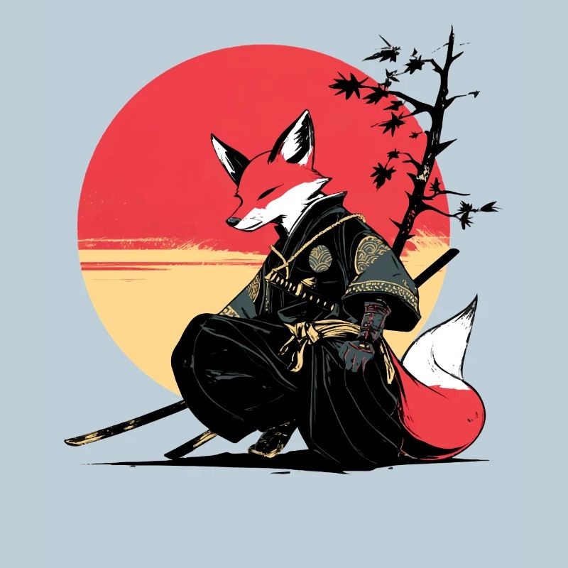 Fox Samurai at Sunset