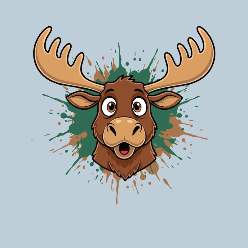 Moose Head Color Splash