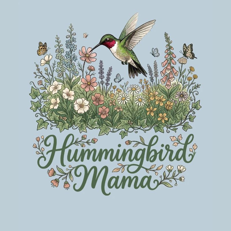 Ruby Throated Hummingbird Mama Mom