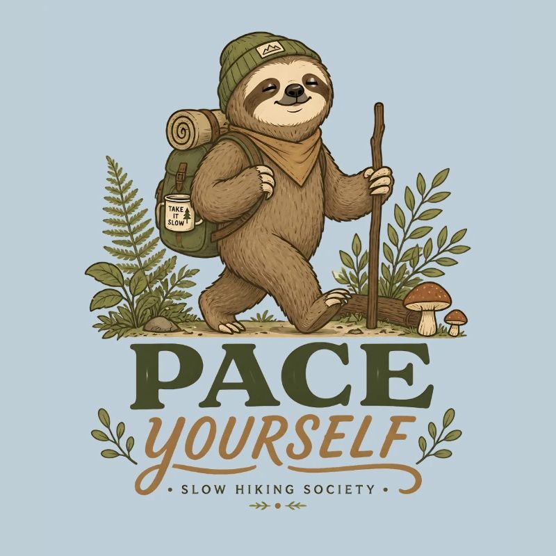 Pace Yourself Sloth Hiking