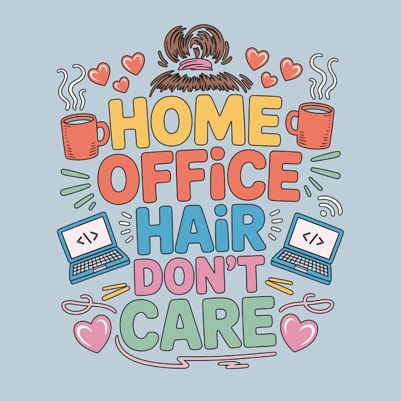 Remote Developer Home Office Hair Web Developer