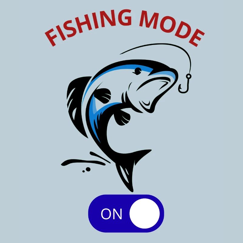 Angelmodus aktiviert Cool Angler Fish Hook Tee