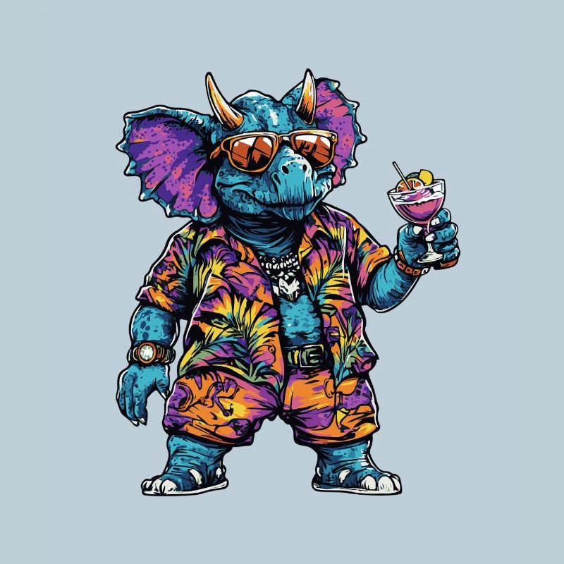 Dinosaurier triceratops Comic Sommer