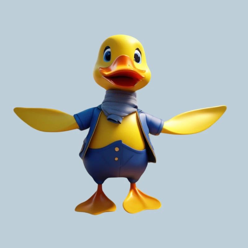 Canard élégant en écharpe