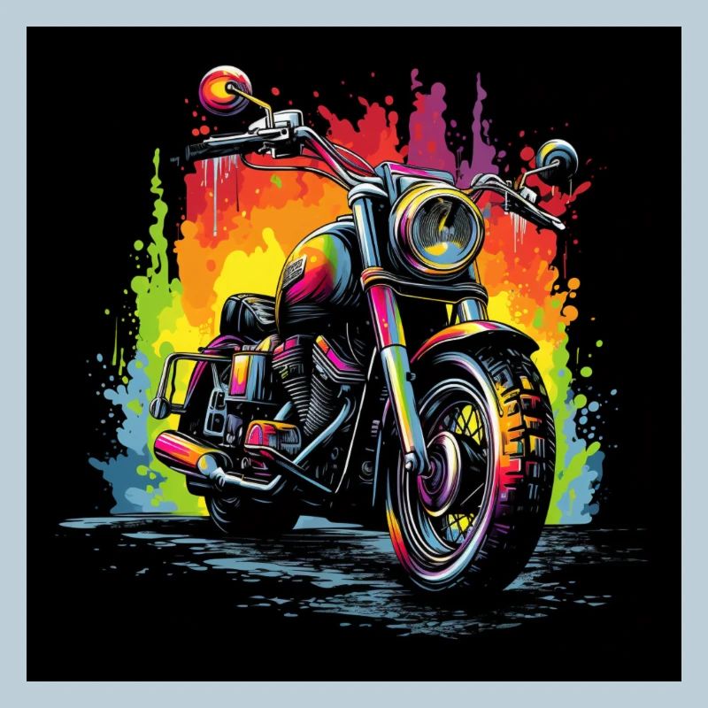 Rainbow Motorcycle Splash