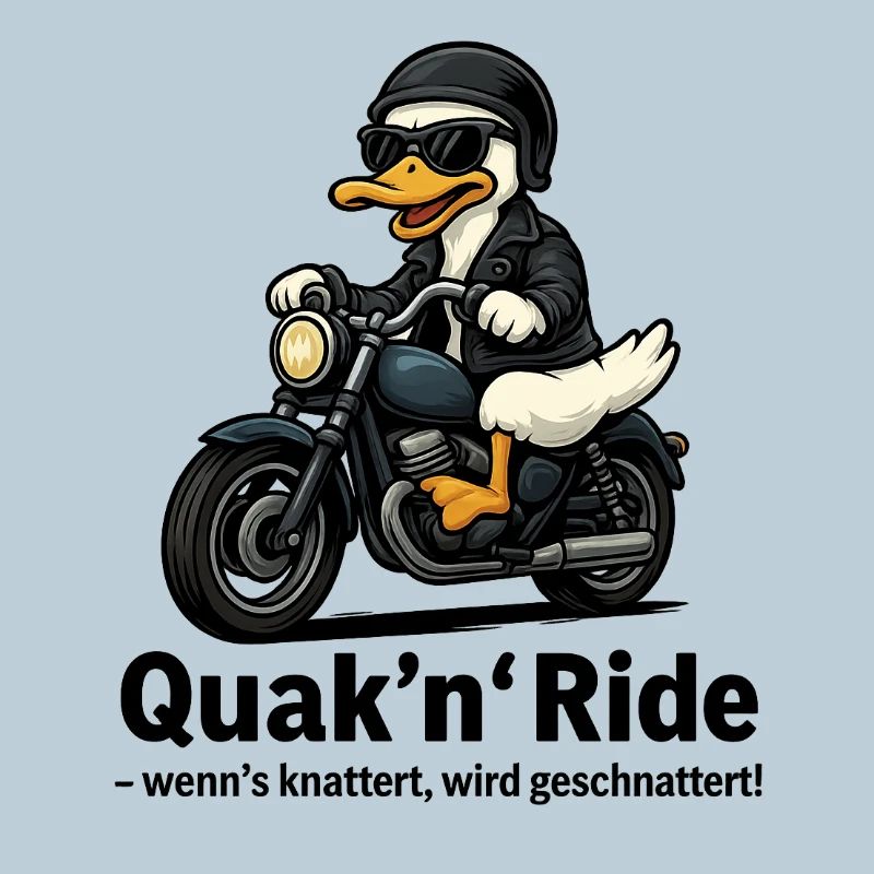 Quak'n'Ride – Motorcycle Duck with Saying