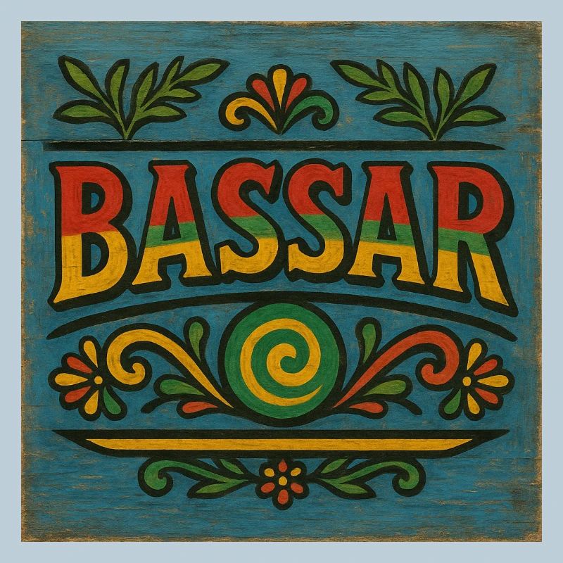 Vibrant Bassar Folk Pattern