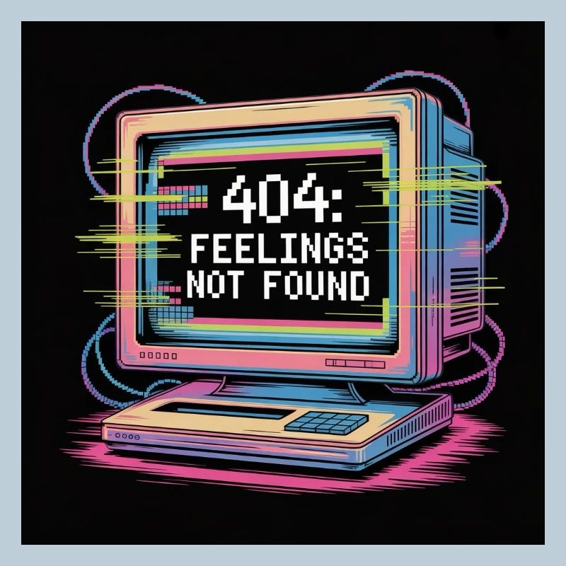 Retro Computer 404 Kein Gefühl