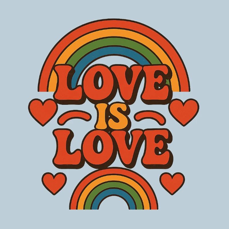 Illustration de l’arc-en-ciel de l’amour