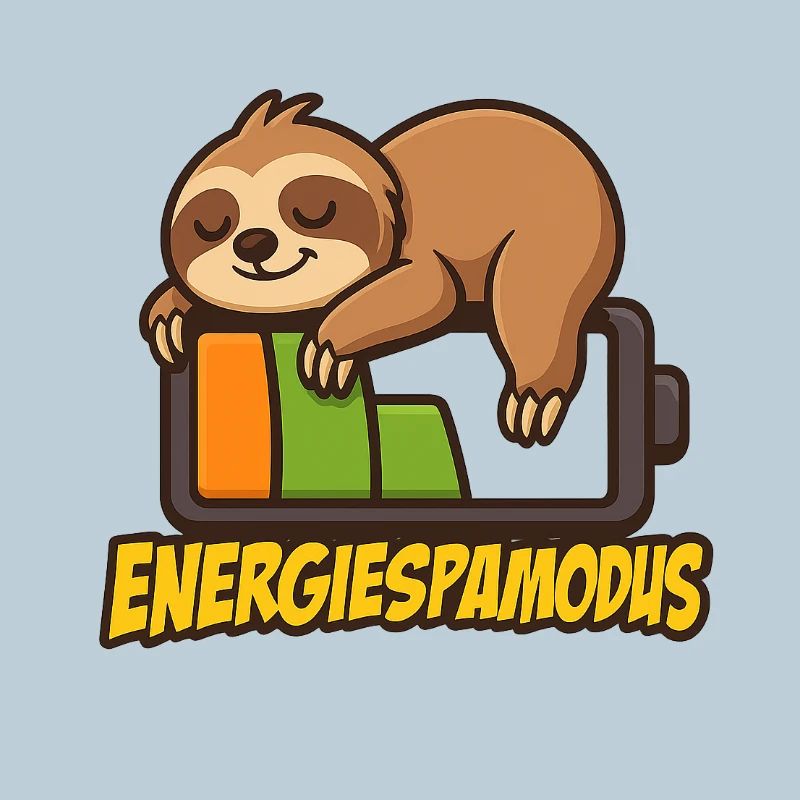 Cute Sloth Energy Saving Logo