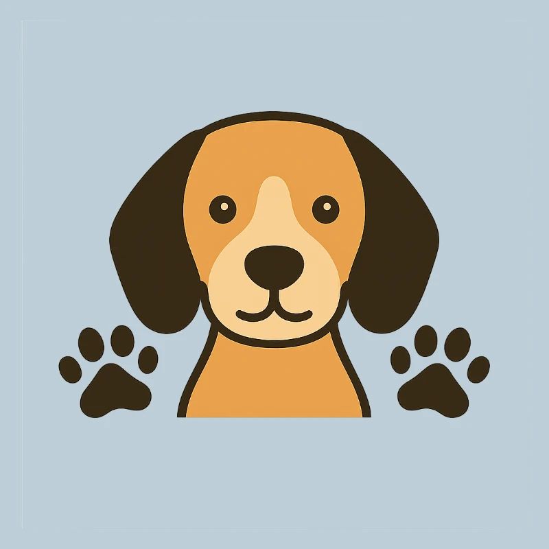 Hund mit Pfoten 